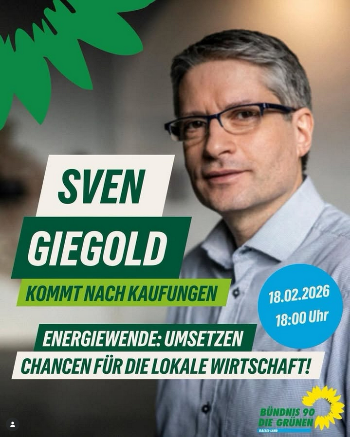 Sven Giegold kommt nach Kaufungen